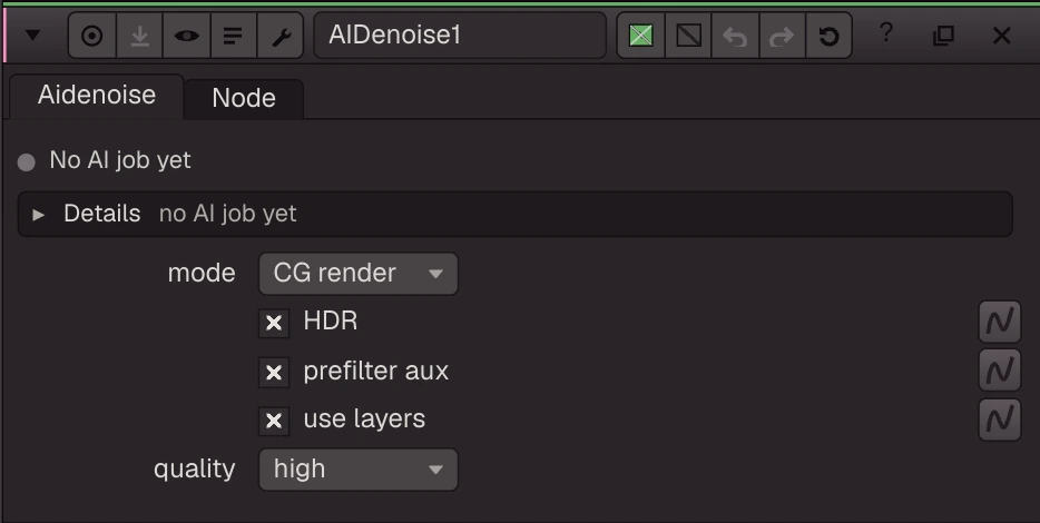 AIDenoise properties