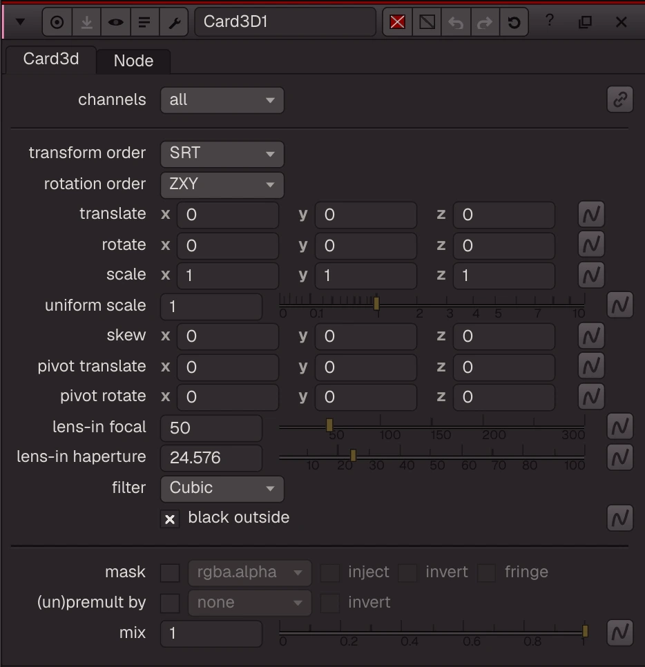 Card3D properties