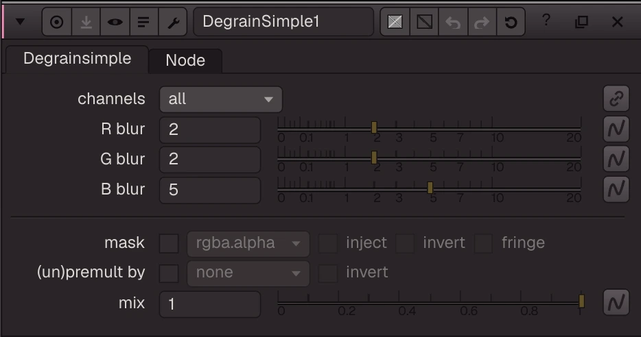 DegrainSimple properties