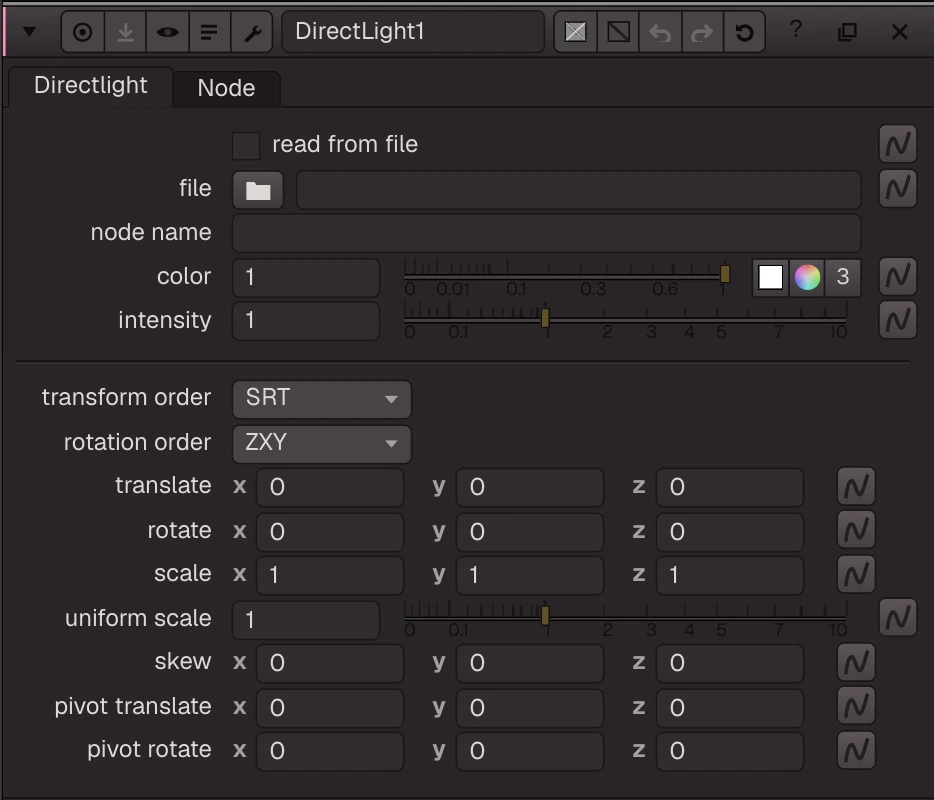 DirectLight properties
