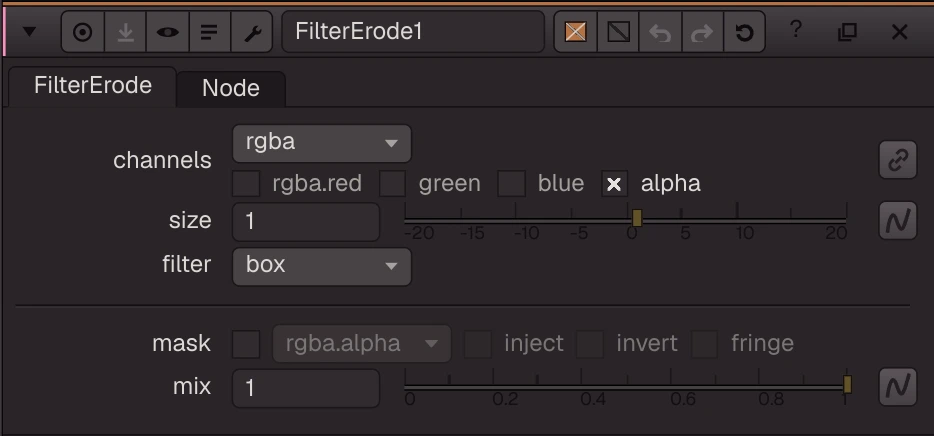 FilterErode properties