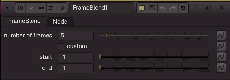 FrameBlend properties