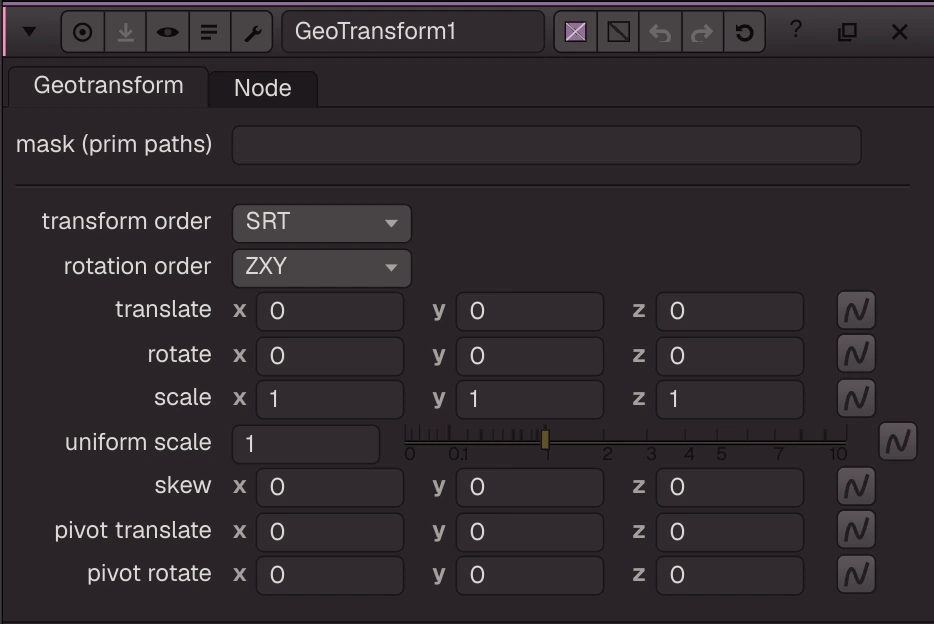 GeoTransform properties