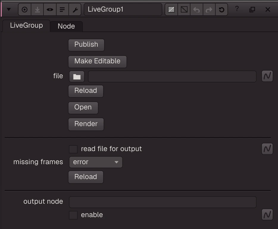 LiveGroup properties