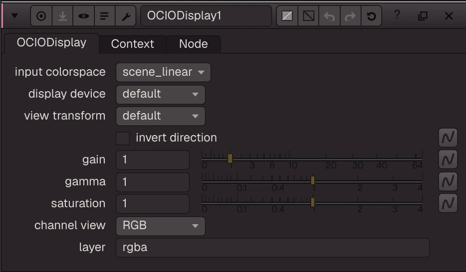 OCIODisplay properties