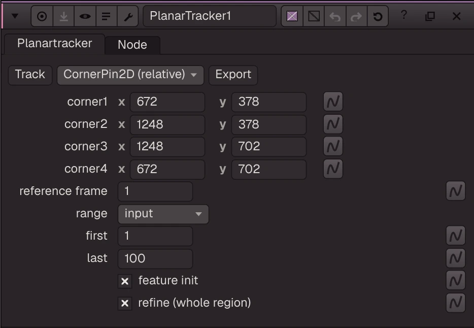 PlanarTracker properties