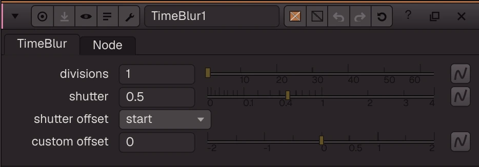 TimeBlur properties