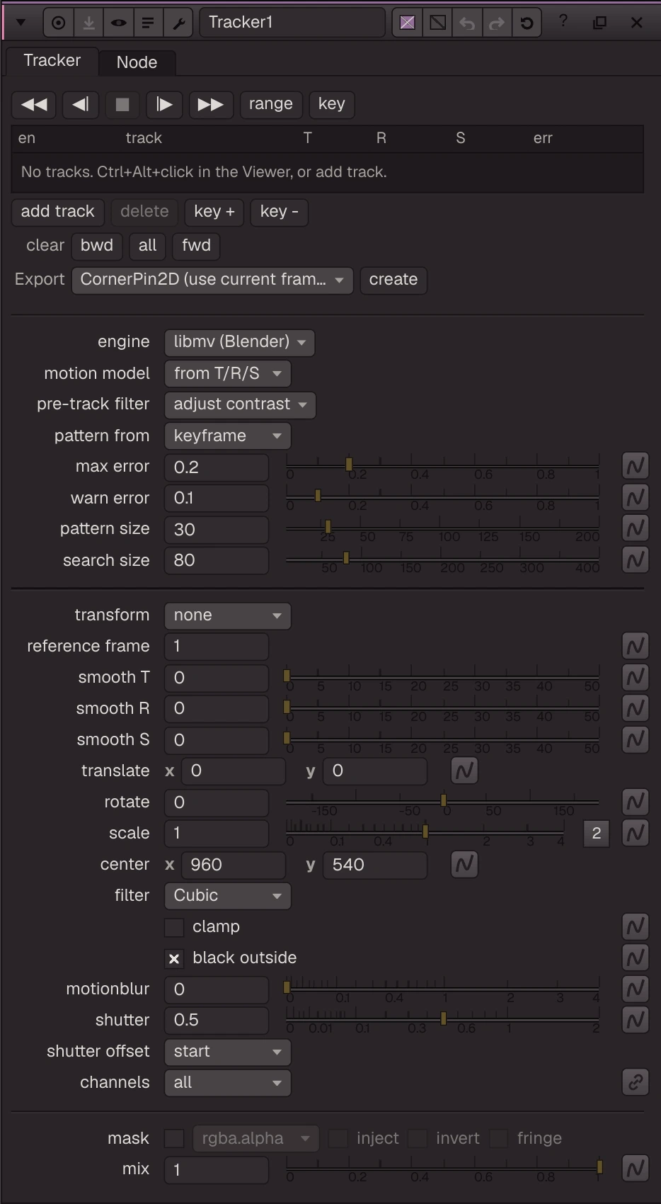 Tracker properties