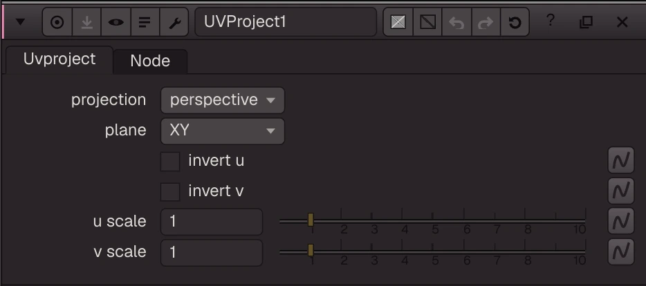 UVProject properties