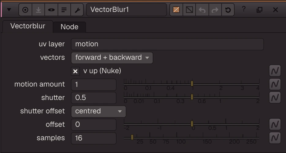 VectorBlur properties